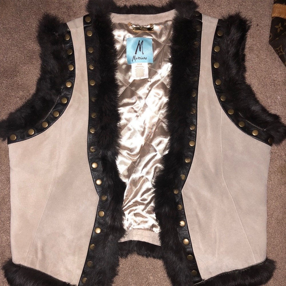 Marciano vest with rabbit fur